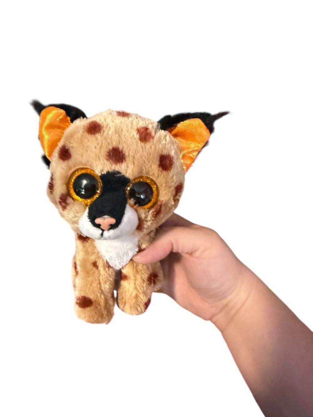 Ty Beanie Boos “Buckwheat” the Lynx – Plush w/ Glitter Eyes (Small Size)